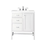 James Martin Vanities Addison 30" Single Vanity, Glossy White
