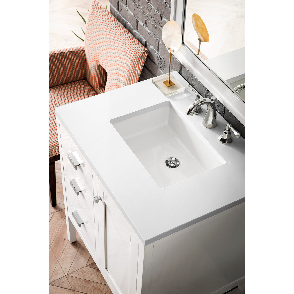 James Martin Vanities Addison 30" Single Vanity, Glossy White