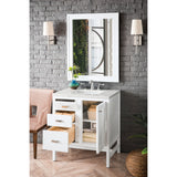 James Martin Vanities Addison 30" Single Vanity, Glossy White