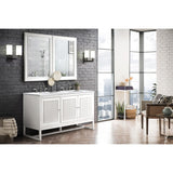 James Martin Vanities Athens 60" Double Vanity Cabinet, Glossy White