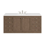 James Martin Vanities Chicago 60" Single Vanity, Whitewashed Walnut