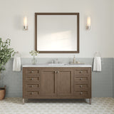 James Martin Vanities Chicago 60" Single Vanity, Whitewashed Walnut