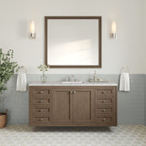 James Martin Vanities Chicago 60" Single Vanity, Whitewashed Walnut