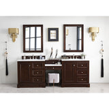 James Martin Vanities De Soto 94" Double Vanity Set with Makeup Table, Burnished Mahogany
