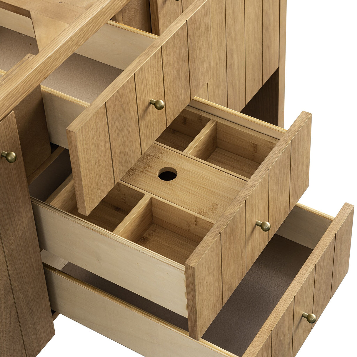 James Martin Vanities Hudson 60" Double Vanity, Light Natural Oak