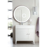 James Martin Vanities Linear 36" Single Vanity, Glossy White
