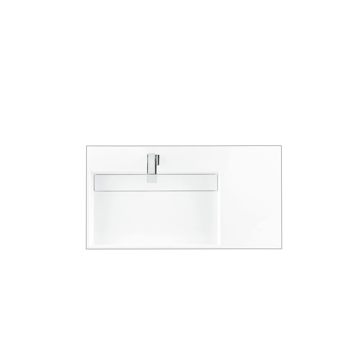 James Martin Vanities Linear 36" Single Vanity, Glossy White