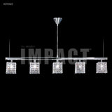 Crystal World Five Light Chandelier Contemporary Silver - One Size - One Size