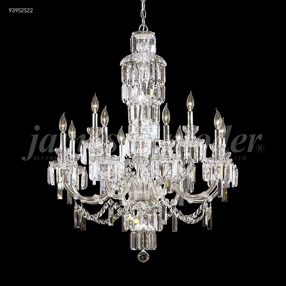 Crystal World 12 Light Chandelier contemporary Silver - One Size - One Size