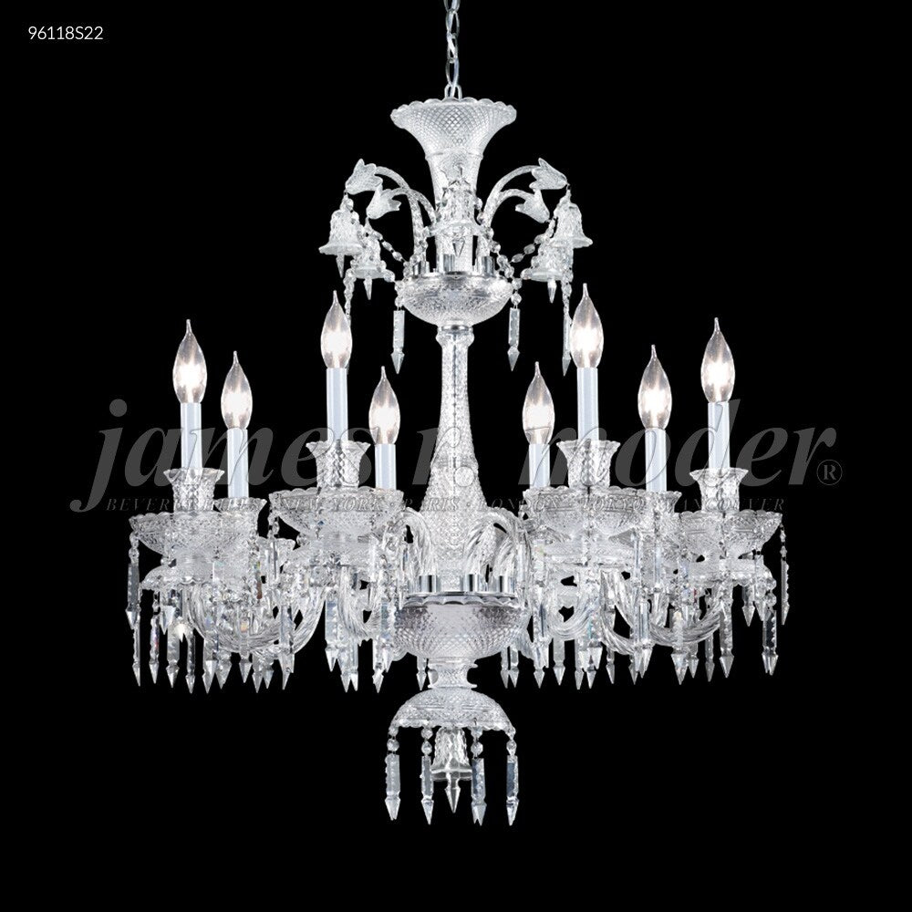 Crystal World Eight Light Chandelier contemporary Silver - One Size -
