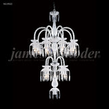 Crystal World 12 Light Chandelier contemporary Silver - One Size - One Size