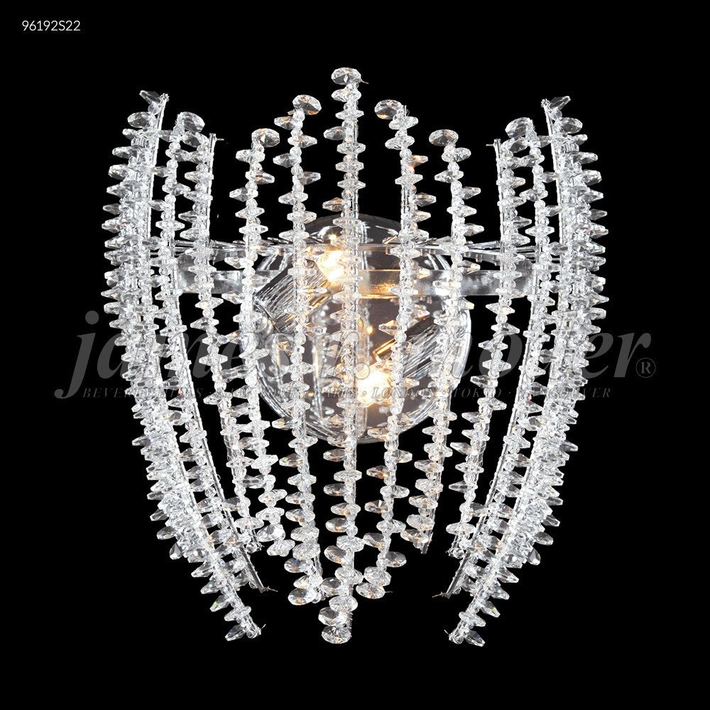 Crystal World Two Light Wall Sconce Continental Silver - One Size