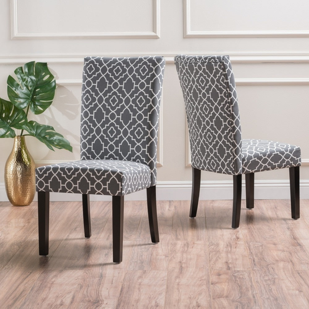 Jami Patterned Fabric Dining Chair by Christopher Knight Home (Set of 2)