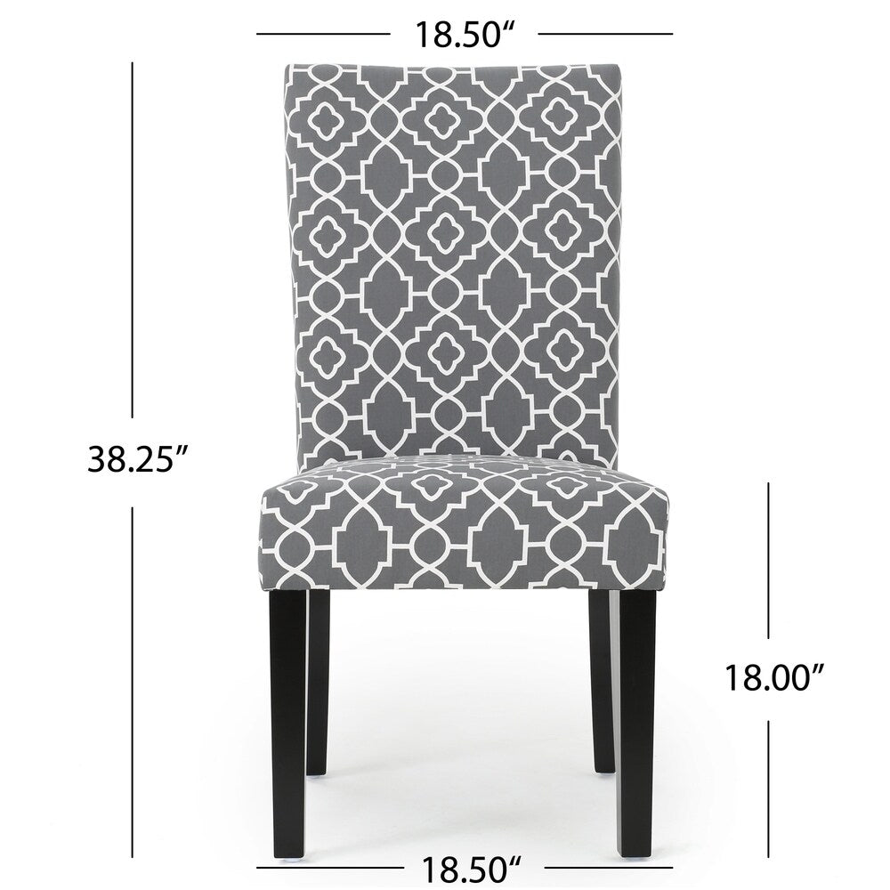 Jami Patterned Fabric Dining Chair by Christopher Knight Home (Set of 2)