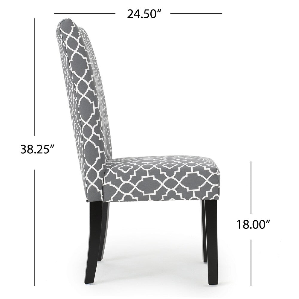 Jami Patterned Fabric Dining Chair by Christopher Knight Home (Set of 2)