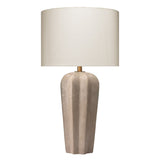 Jamie Young Regal Cement Table Lamp with Linen Shade