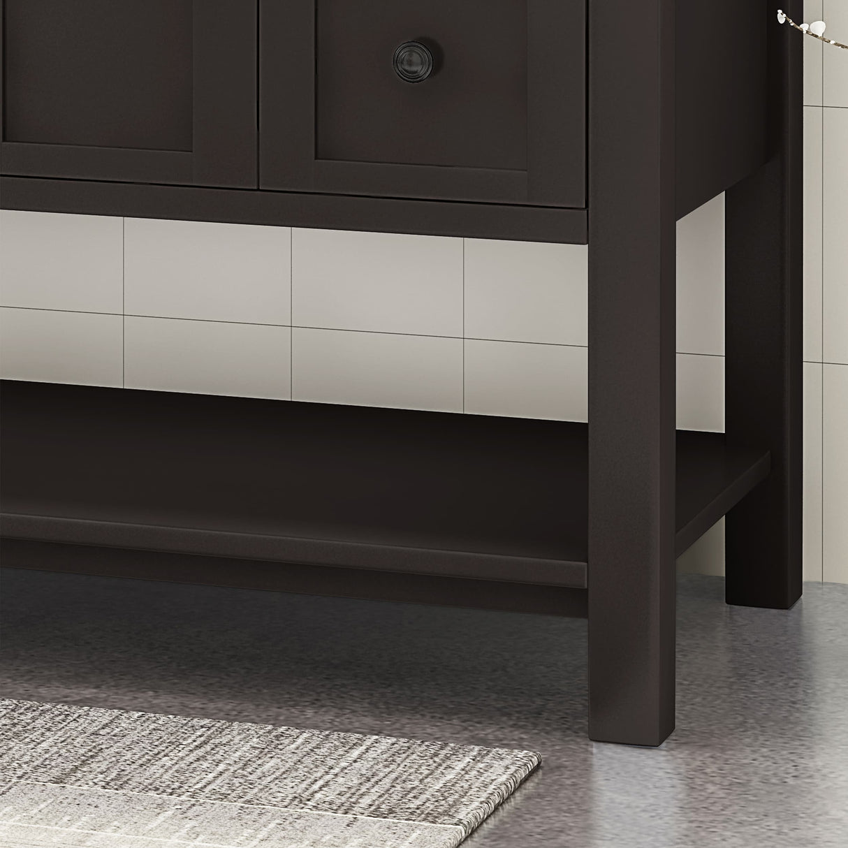 Jamison Contemporary 48" Wood Single Sink Bathroom Vanity with Carrera Marble Top by Christopher Knight Home