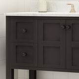 Jamison Contemporary 48" Wood Single Sink Bathroom Vanity with Carrera Marble Top by Christopher Knight Home