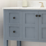 Jamison Contemporary 48" Wood Single Sink Bathroom Vanity with Carrera Marble Top by Christopher Knight Home
