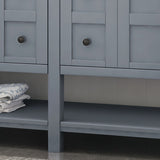 Jamison Contemporary 72" Wood Double Sink Bathroom Vanity with Carrera Marble Top by Christopher Knight Home