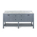 Jamison Contemporary 72" Wood Double Sink Bathroom Vanity with Carrera Marble Top by Christopher Knight Home