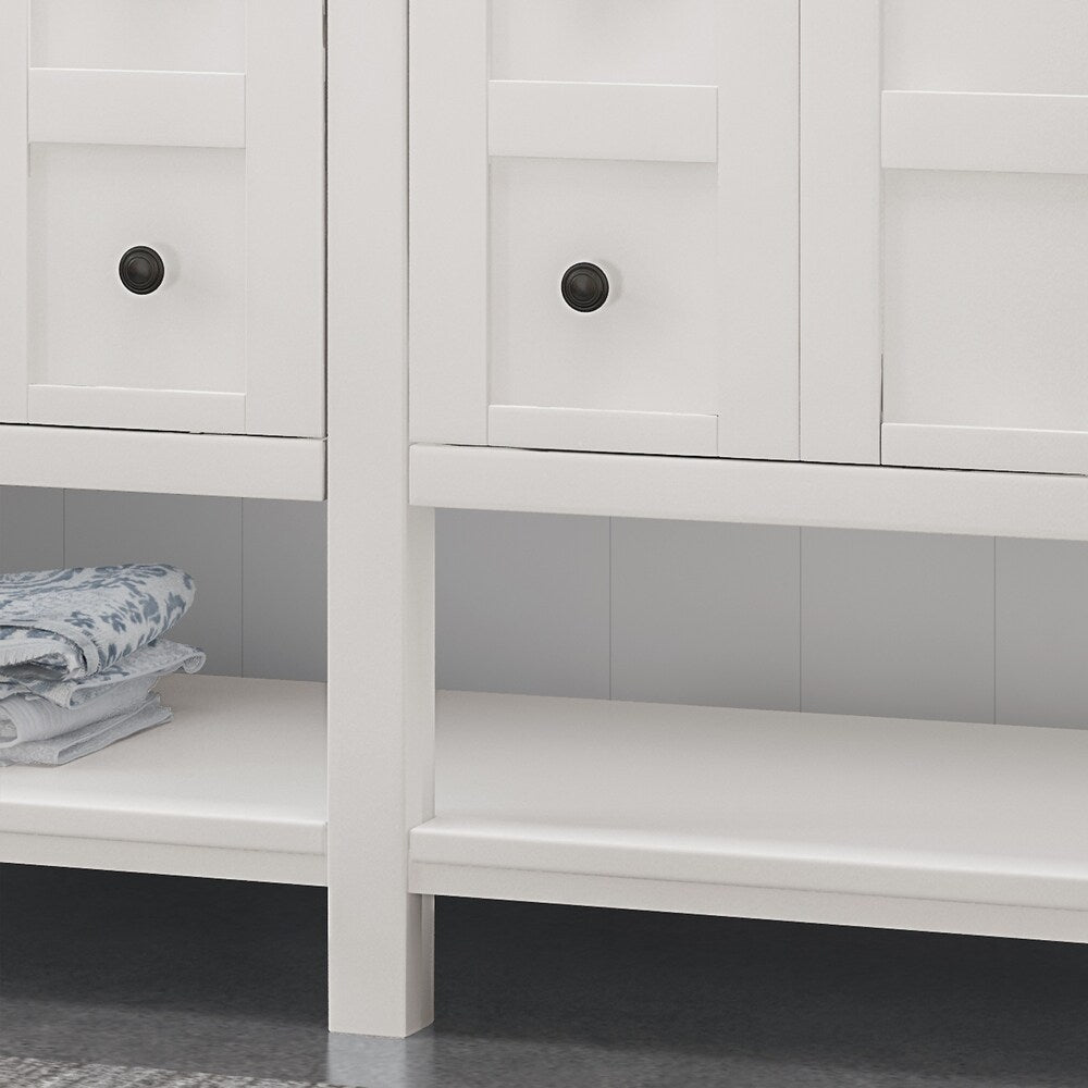 Jamison Contemporary 72" Wood Double Sink Bathroom Vanity with Carrera Marble Top by Christopher Knight Home