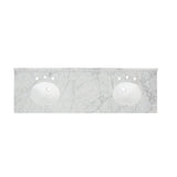 Jamison Contemporary 72" Wood Double Sink Bathroom Vanity with Carrera Marble Top by Christopher Knight Home