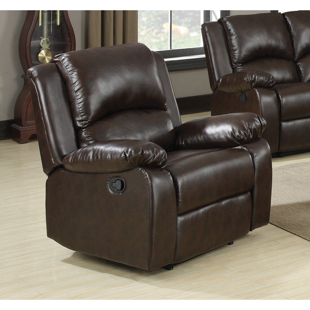 Janessa Casual Faux Leather Recliner