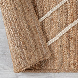 Jani Bougainvillea Natural Ivory Braided Lattice Area Rug - Durable Indoor/Outdoor Carpet