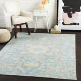 Janson Vintage Medallion Blue Area Rug - 3' x 5'