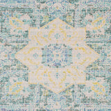 Janson Vintage Medallion Blue Area Rug - 3' x 5'