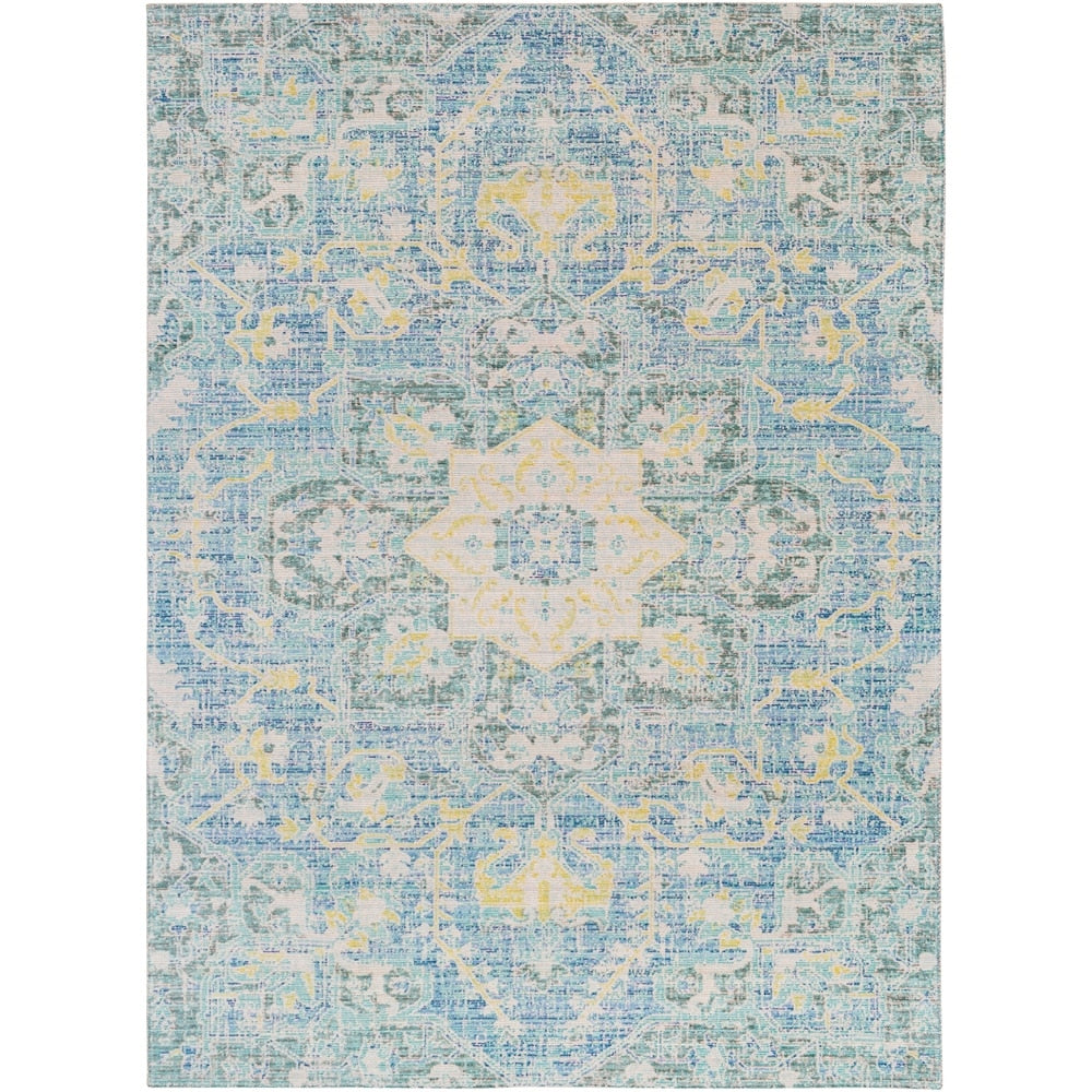 Janson Vintage Medallion Blue Area Rug - 3' x 5'