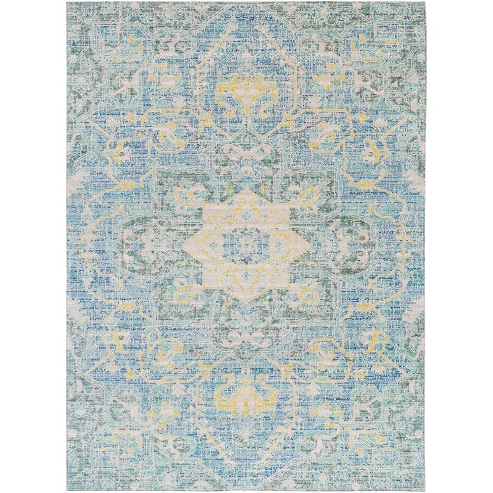Janson Vintage Medallion Blue Area Rug - 3' x 5'