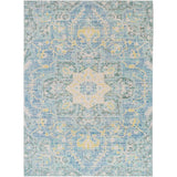 Janson Vintage Medallion Blue Area Rug - 3' x 5'