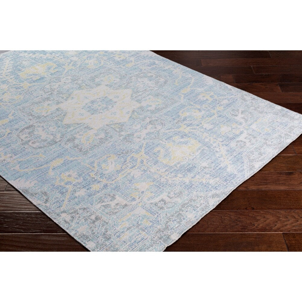 Janson Vintage Medallion Blue Area Rug - 3' x 5'