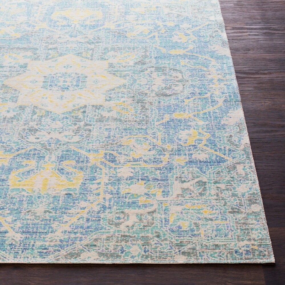 Janson Vintage Medallion Blue Area Rug - 3' x 5'