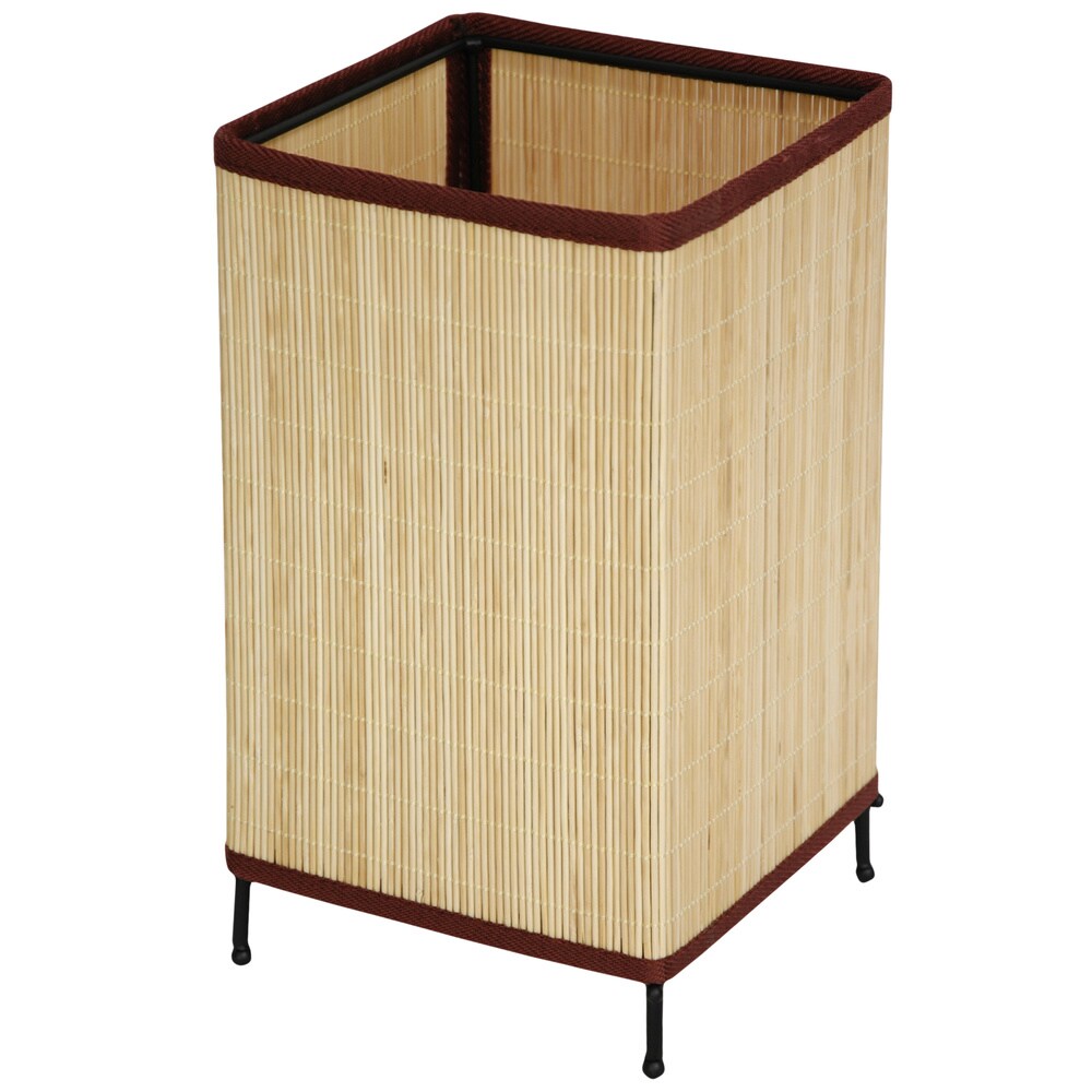 Handmade Japanese-style 11-inch Shika Square Rattan Lantern Lamp (China)