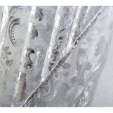 Jasmine Metallic Doily 2-Pack Grommet Curtain Panel Pair - (2x) 38 x 84 in. (total width 76 in.)