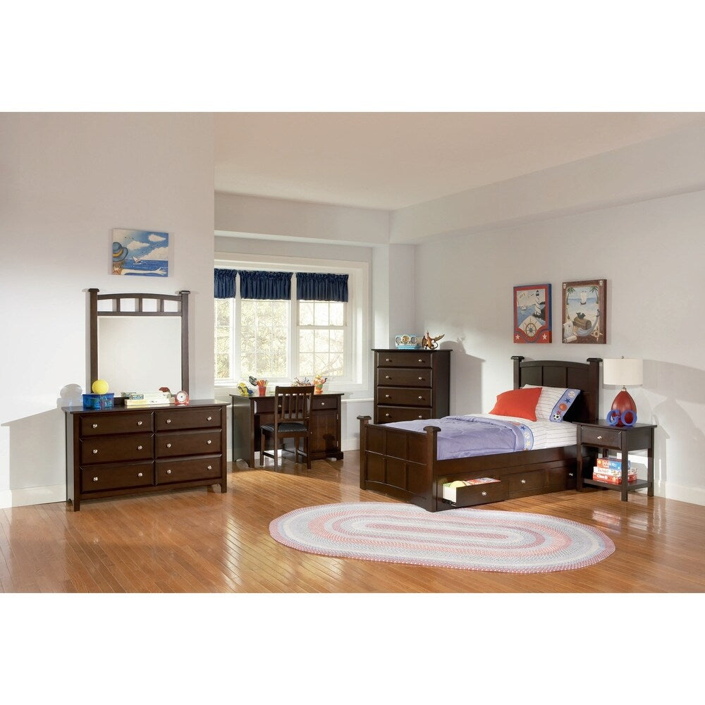 Jasper Transitional Cappuccino 5-piece Bedroom Set