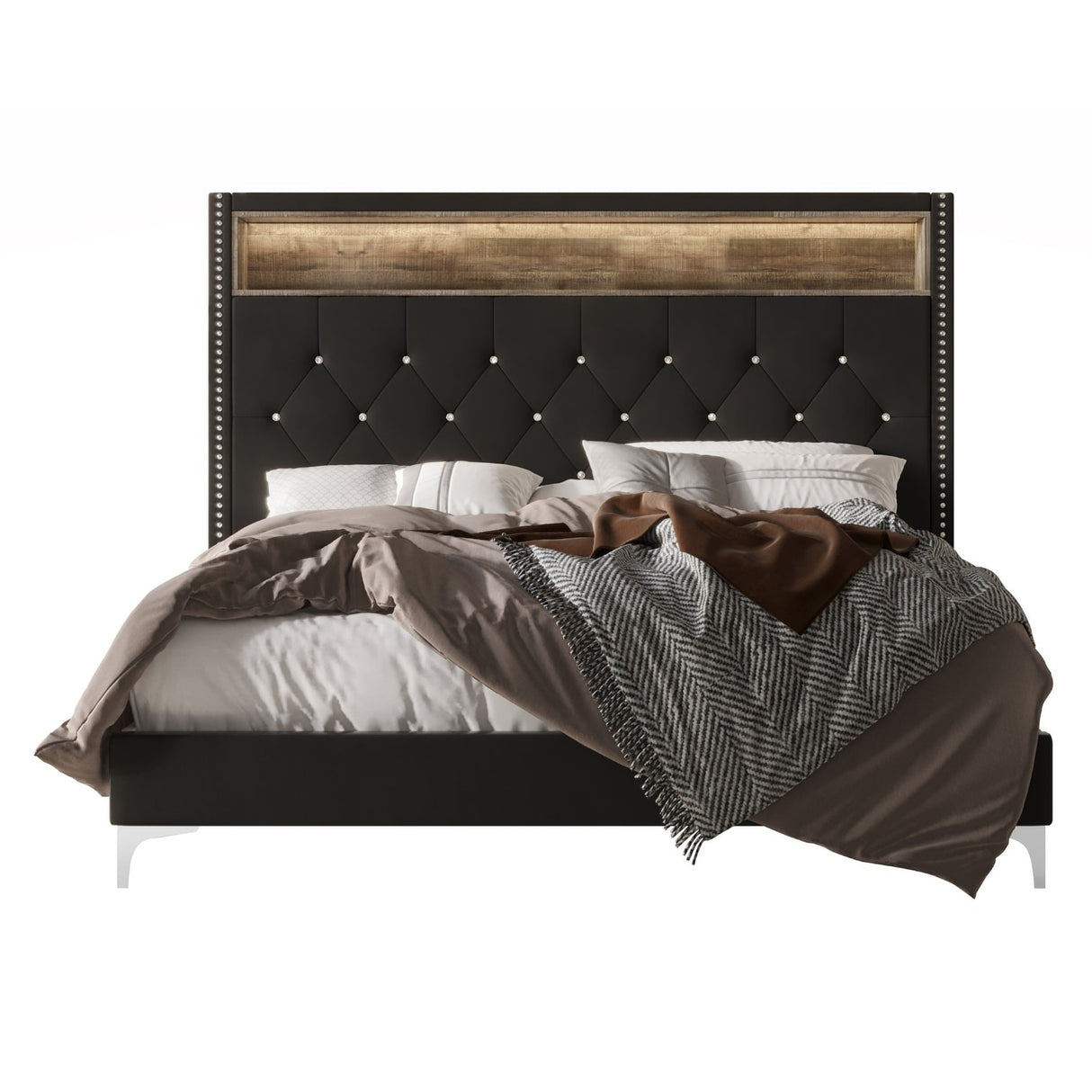 Javan Upholstered Panel Bed