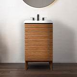 Javer Thin Linear Slat Modern Farmhouse 2-Shelf Bath Vanity Cabinet Only (Sink Basin not Included), by JONATHAN Y