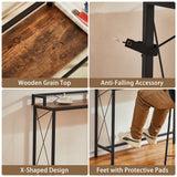 Javlergo Extra Long Console/Sofa Table with Charging Station & Power Outlet
