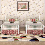 Javlergo Set of 2 Twin Metal Platform Bed Frame with Headboard and Footboard, No Box Spring Needed
