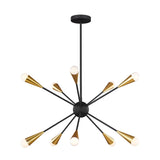 Jax Midnight Black Steel 10-light Chandelier
