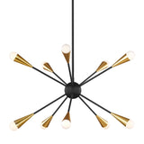 Jax Midnight Black Steel 10-light Chandelier