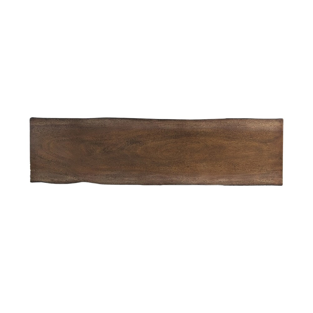Jaxson Faux Live Edge Rectangle Concrete Picnic Dining Bench by Christopher Knight Home