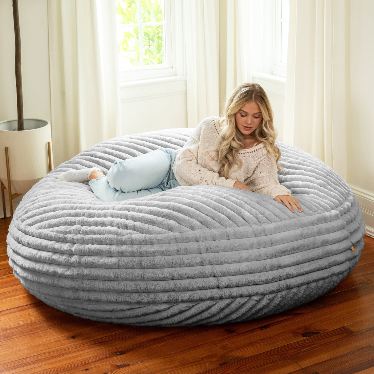 Jaxx 6 Foot Cocoon - Large Bean Bag Chair for Adults, - Mondo Faux Fur