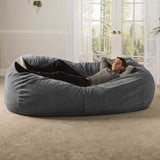 Jaxx 7 Foot Giant Bean Bag Sofa For Adults - Premium Chenille