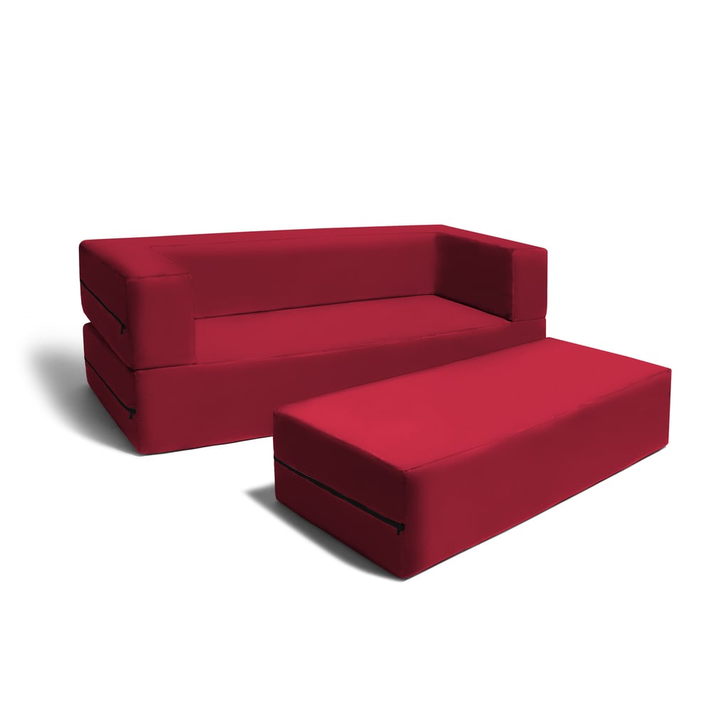 Jaxx Big Kids Convertible Sleeper Sofa & Ottoman Set