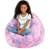 Jaxx Cocoon 4 Foot Kids Bean Bag Chair and Crash Pad - Faux Fur